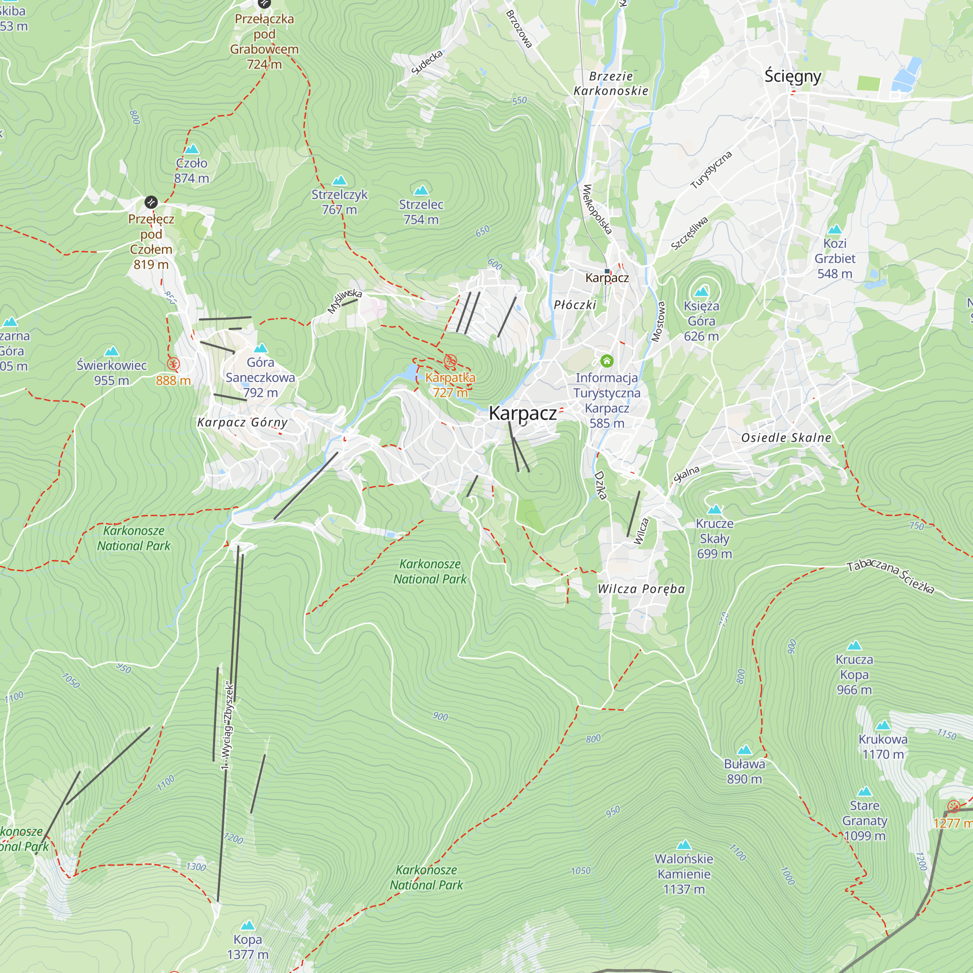 Chata Karkonoska map
