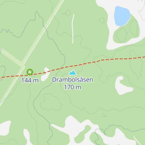 Map of Drambolsåsen