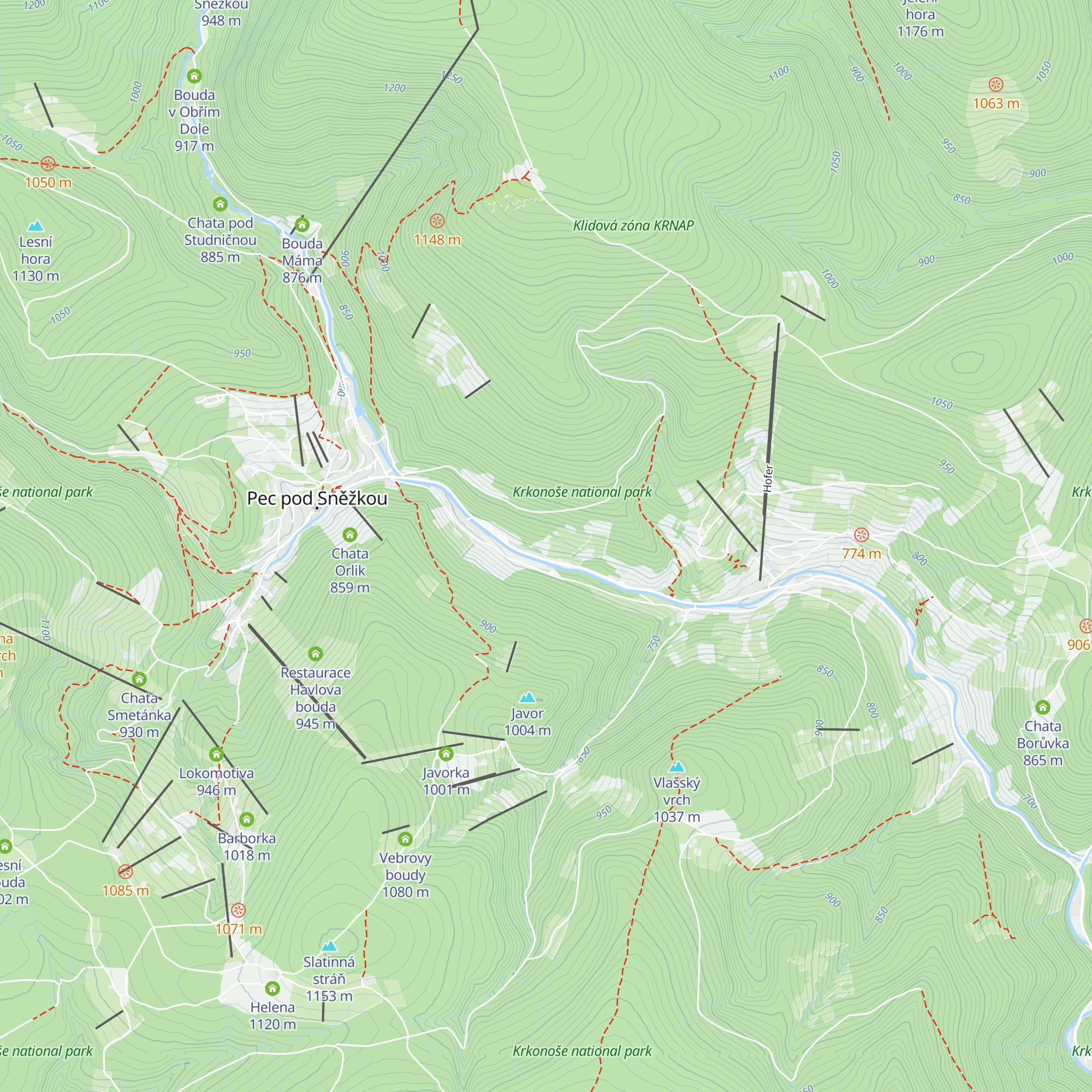 Chata Aurora map