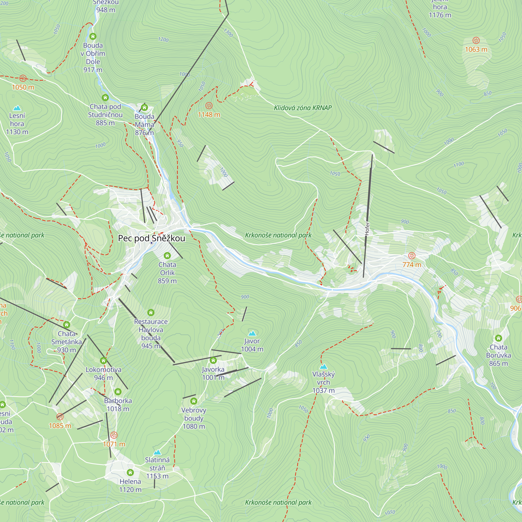 Chata Aurora map