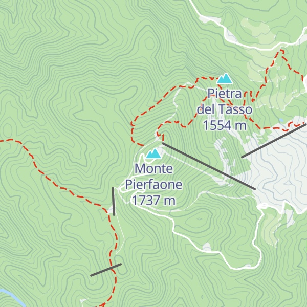 Map of Monte Pierfaone