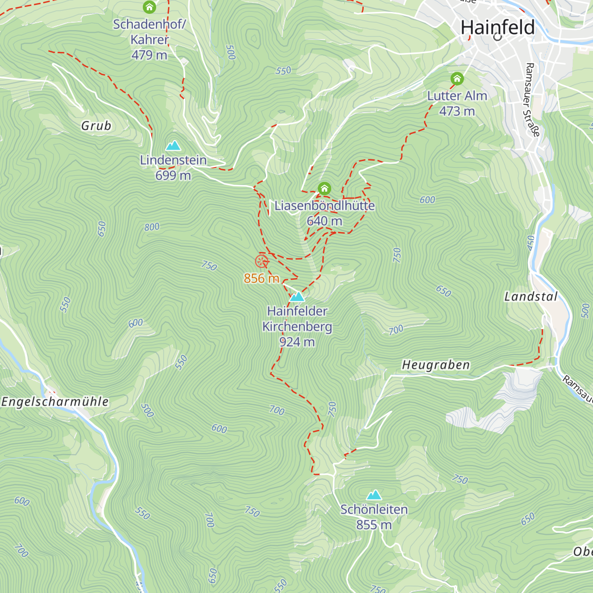 Hainfelder Hütte map