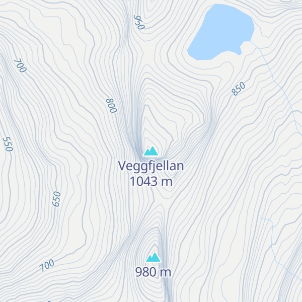 Map of Veggfjellan