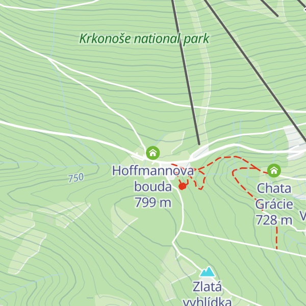 Map of Hoffmannova bouda