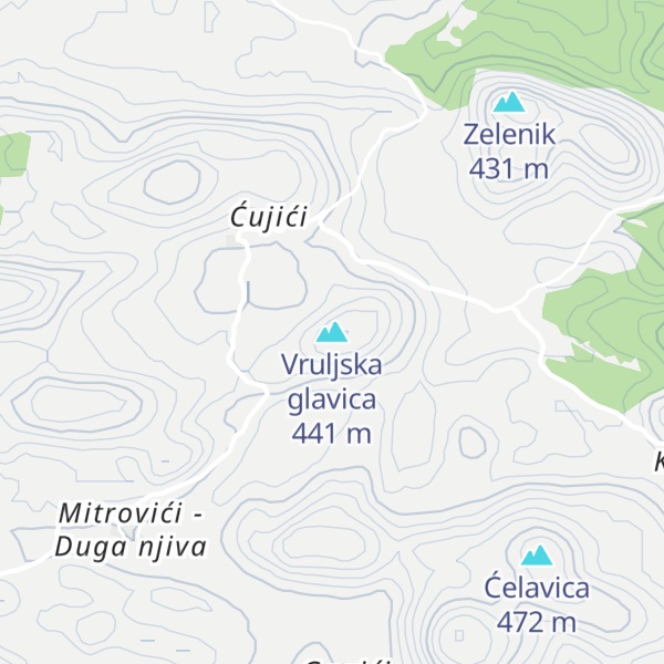 Map of Vruljska glavica
