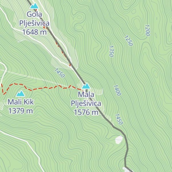Map of Mala Plješivica