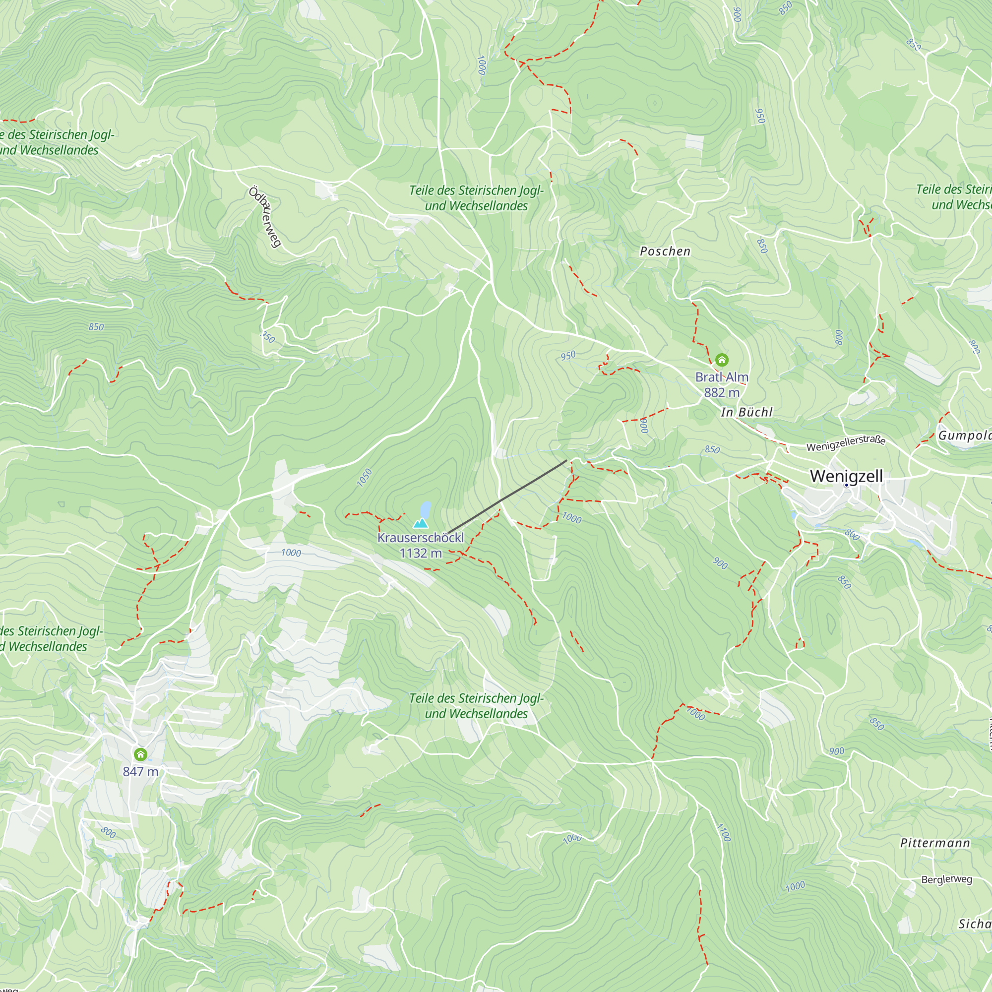 Schneeland Wenigzell Schihütte map