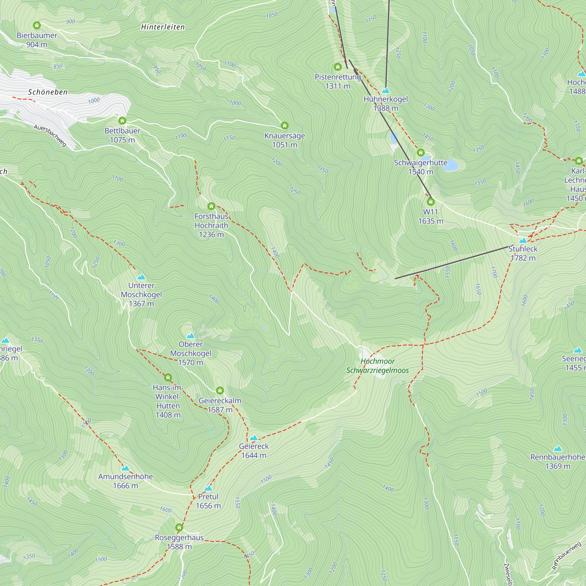Schwarzriegel-Alm map