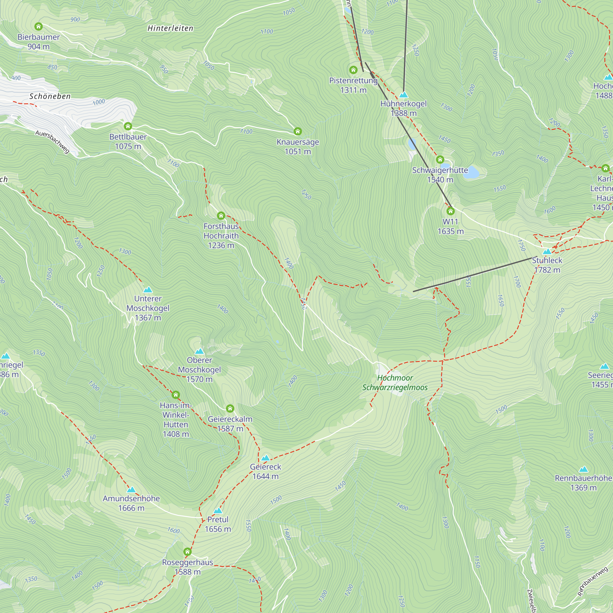 Schwarzriegel-Alm map