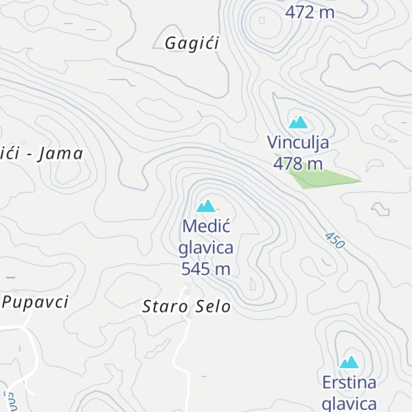 Map of Medić glavica