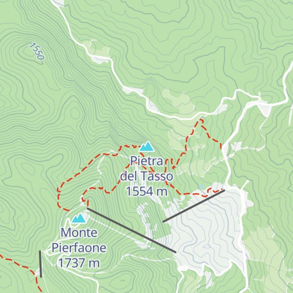 Map of Pietra del Tasso