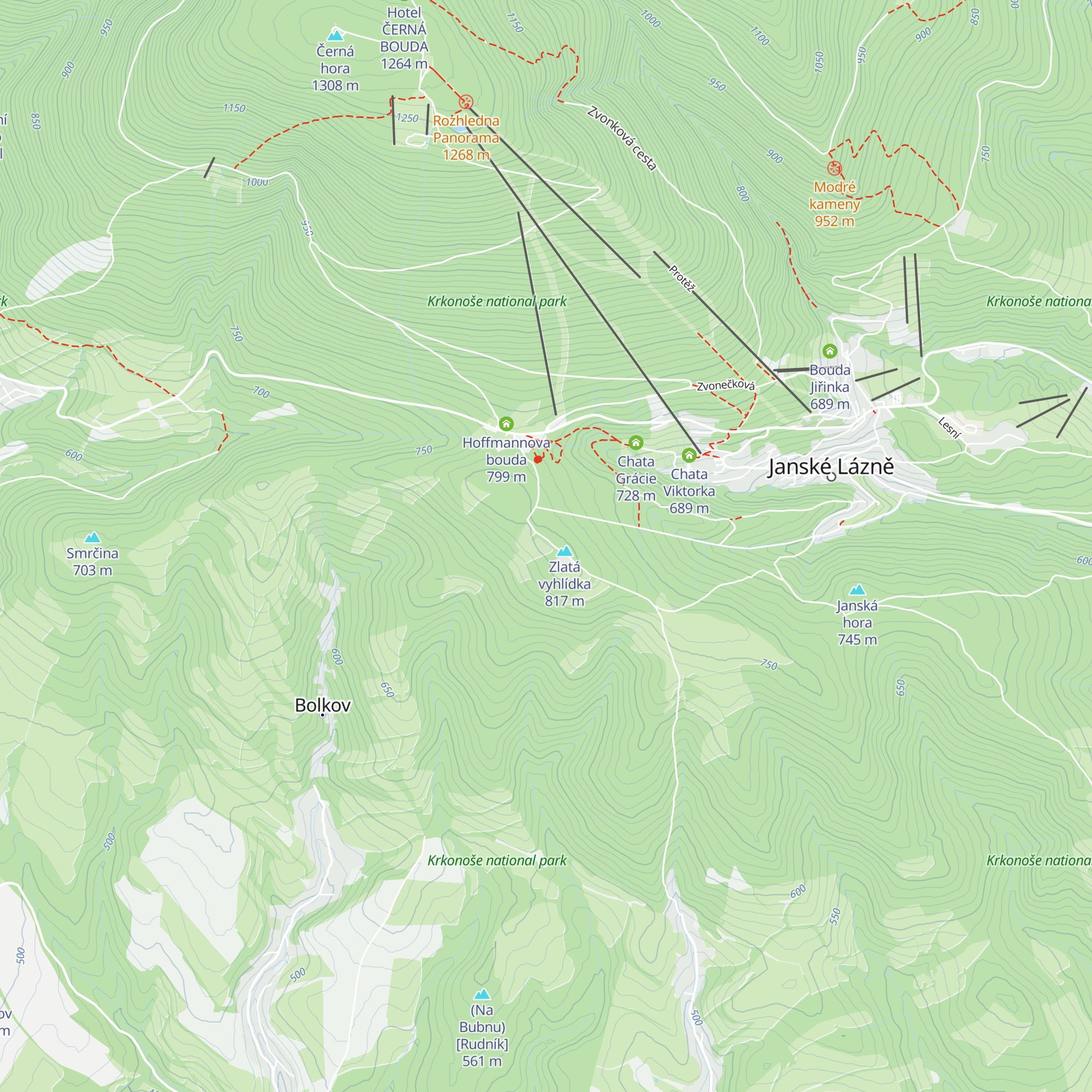 Chata U Kohouta map