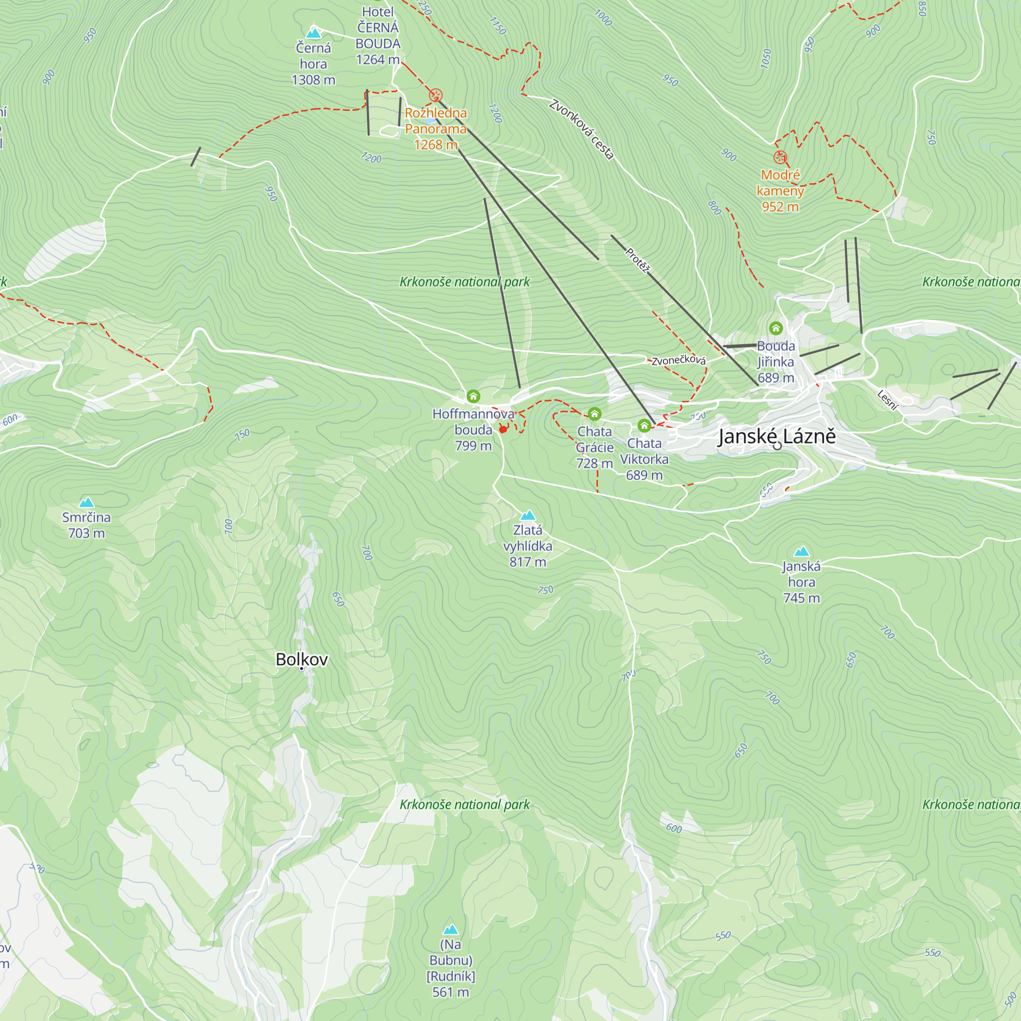 Chata U Kohouta map