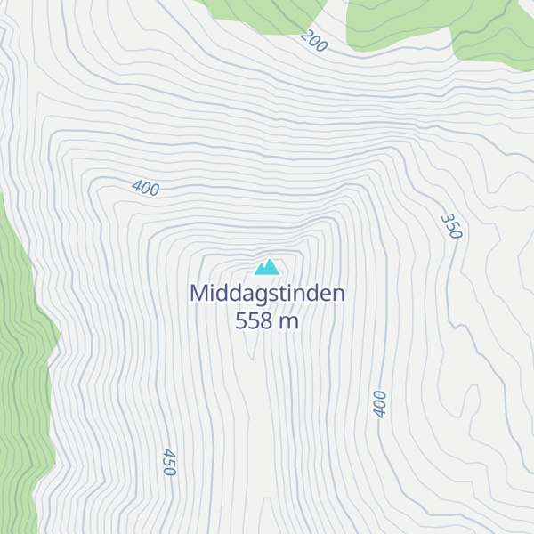 Map of Middagstinden