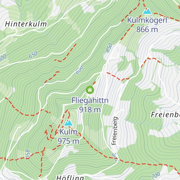 Map of Fliegahittn