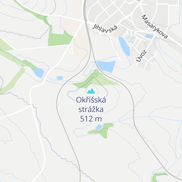 Map of Okříšská strážka