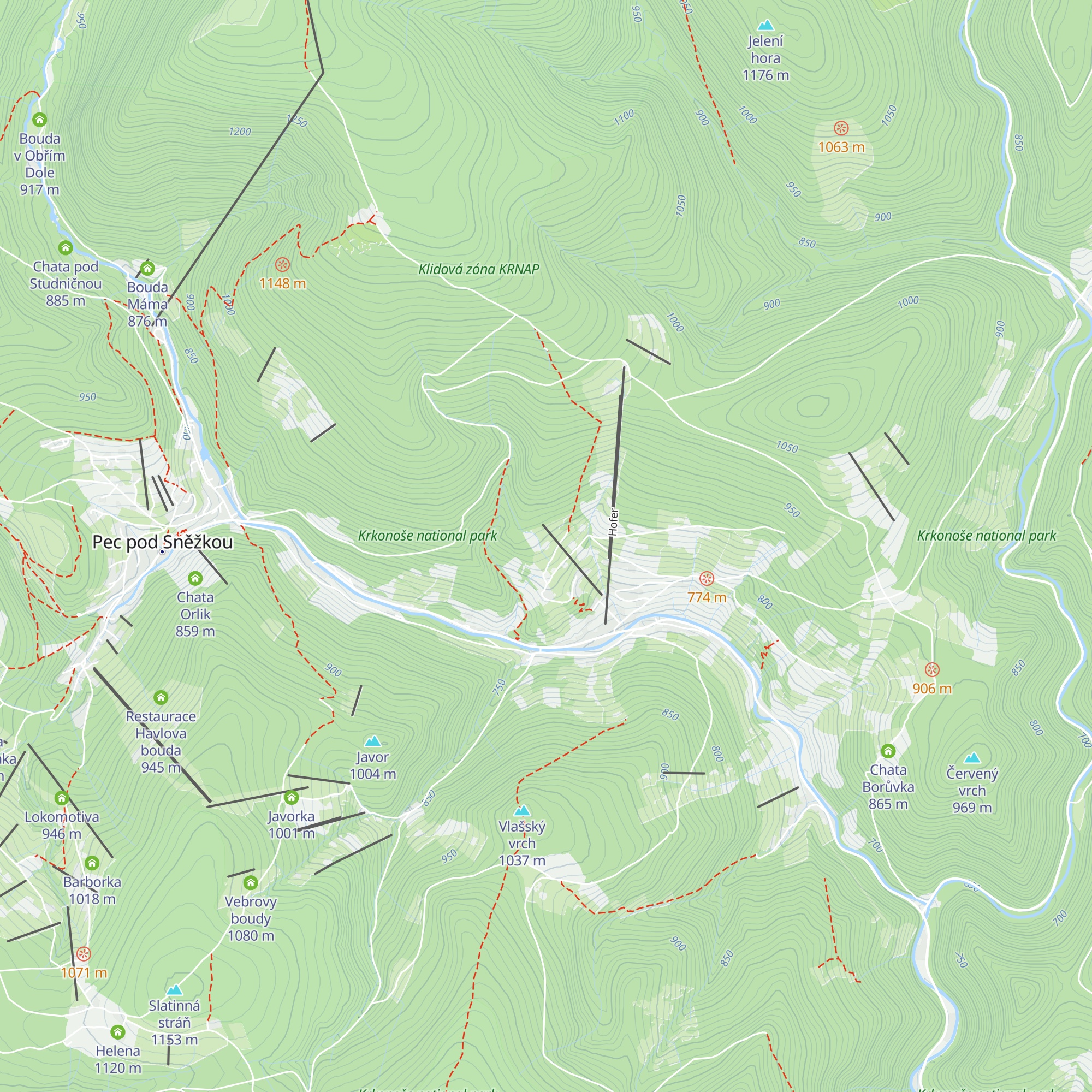Chata Silnička map