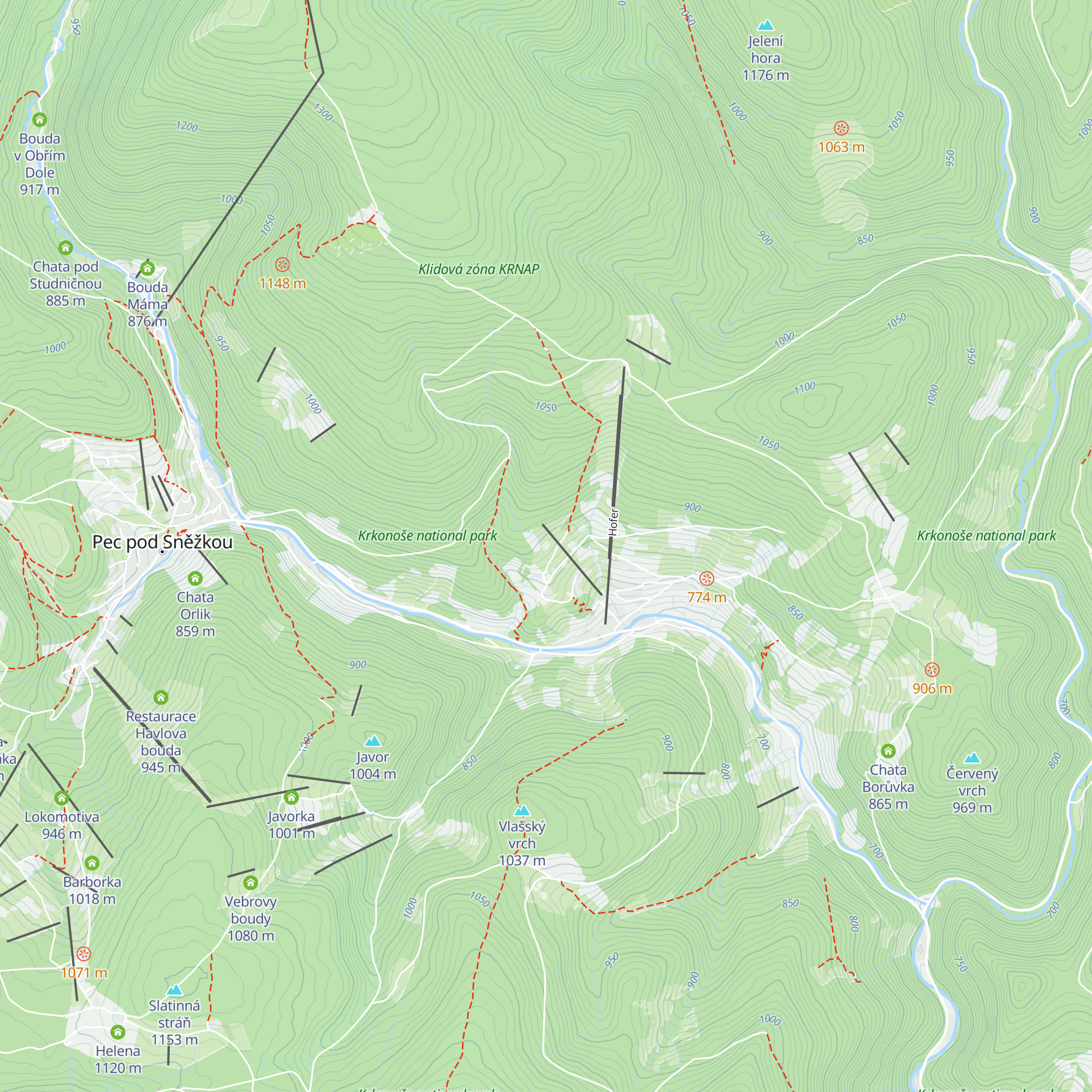 Chata Silnička map