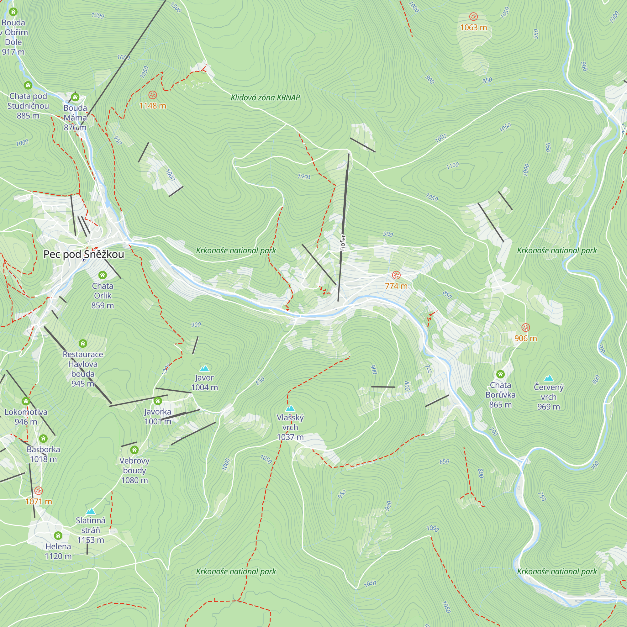 Chata Tobísek map