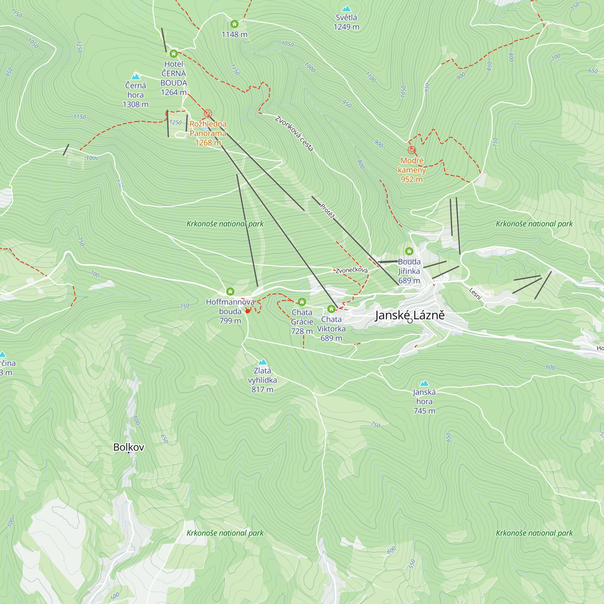 Chata Grácie map