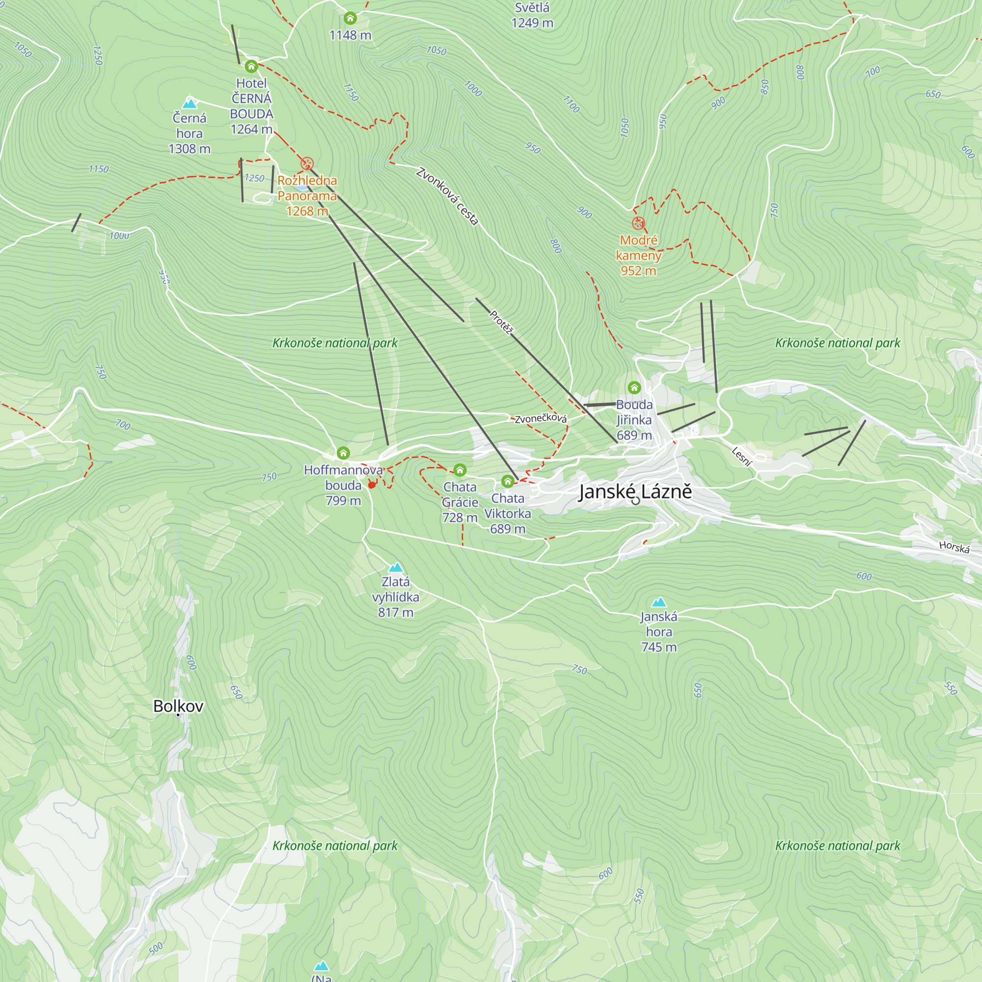 Chata Advokátka map