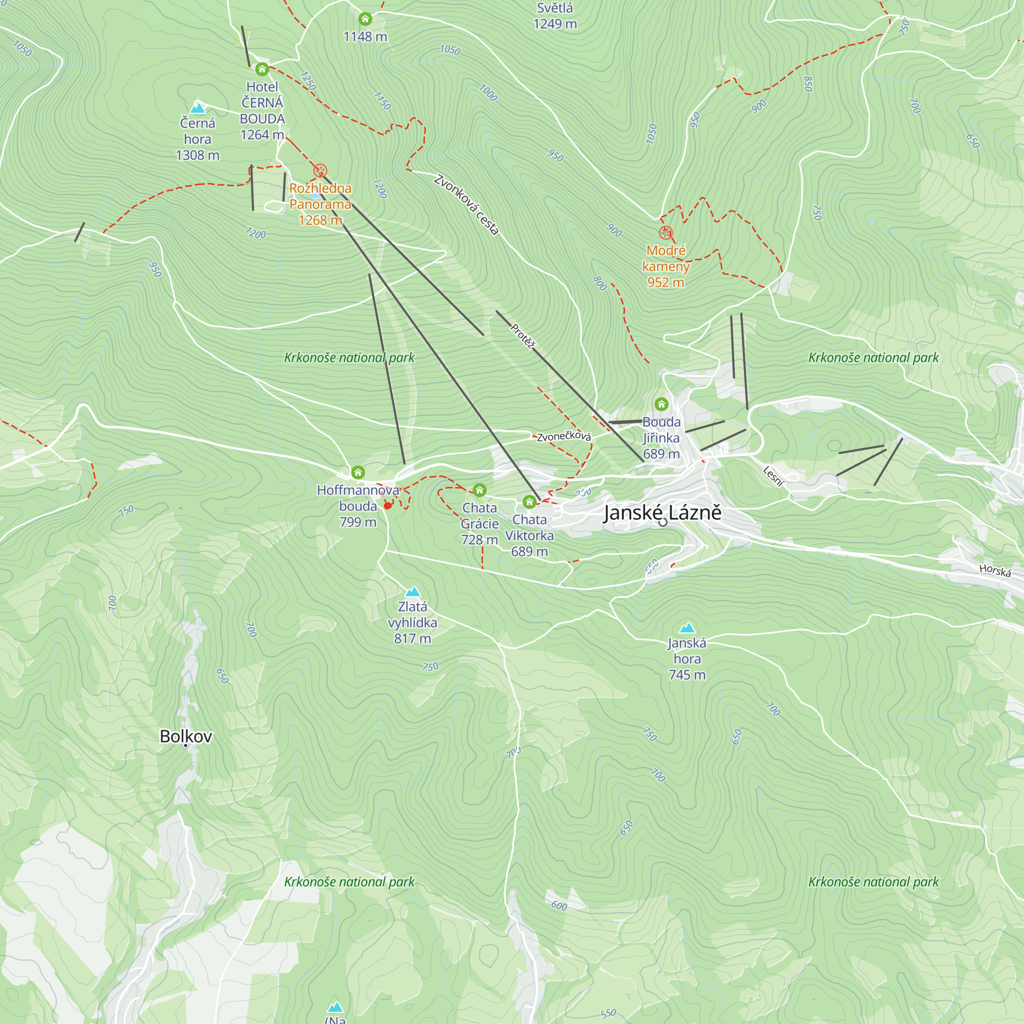 Chata Advokátka map