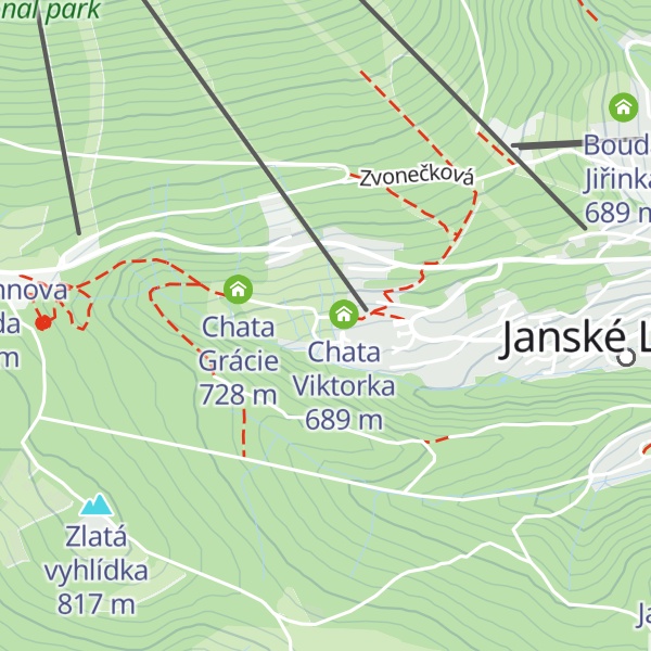 Map of Chata Jestřáb
