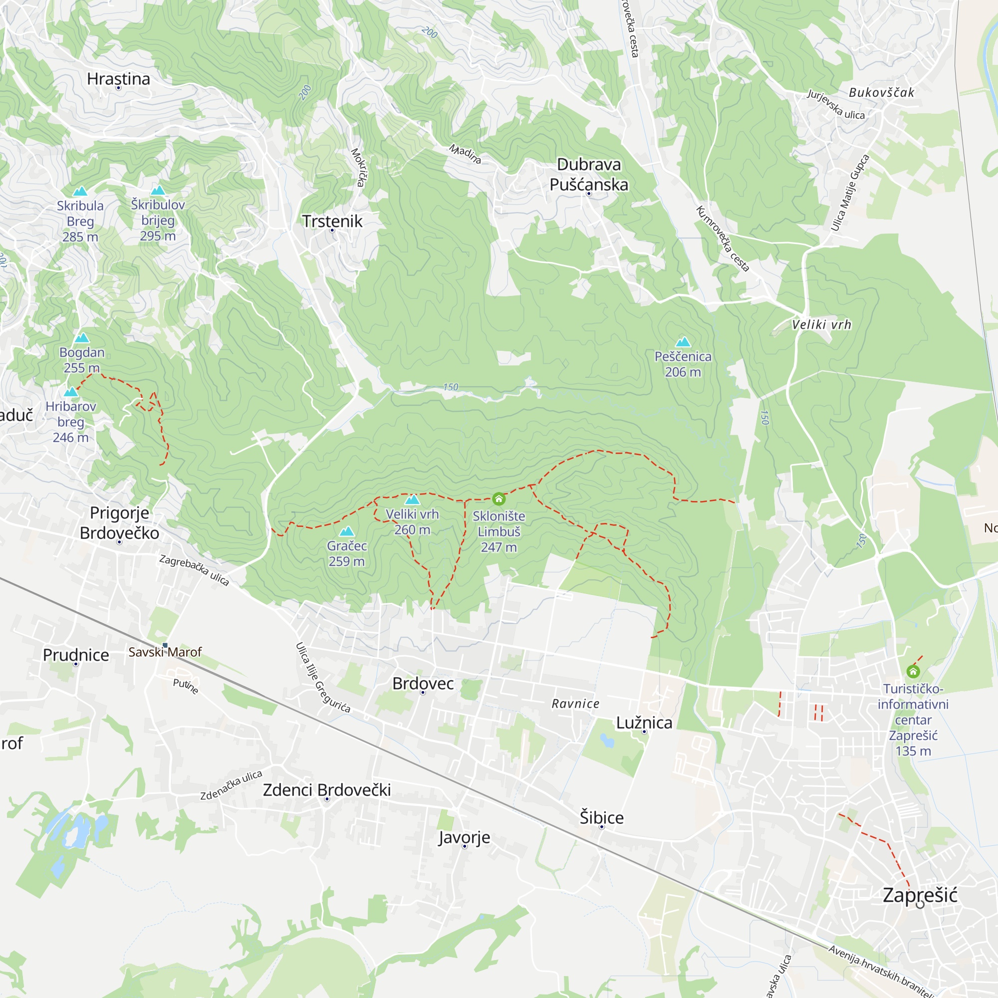 Sklonište Limbuš map