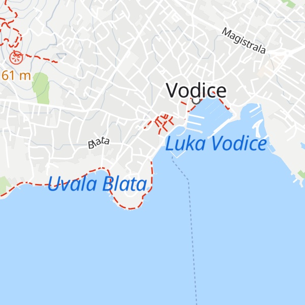 Map of Turistička zajednica grada Vodica