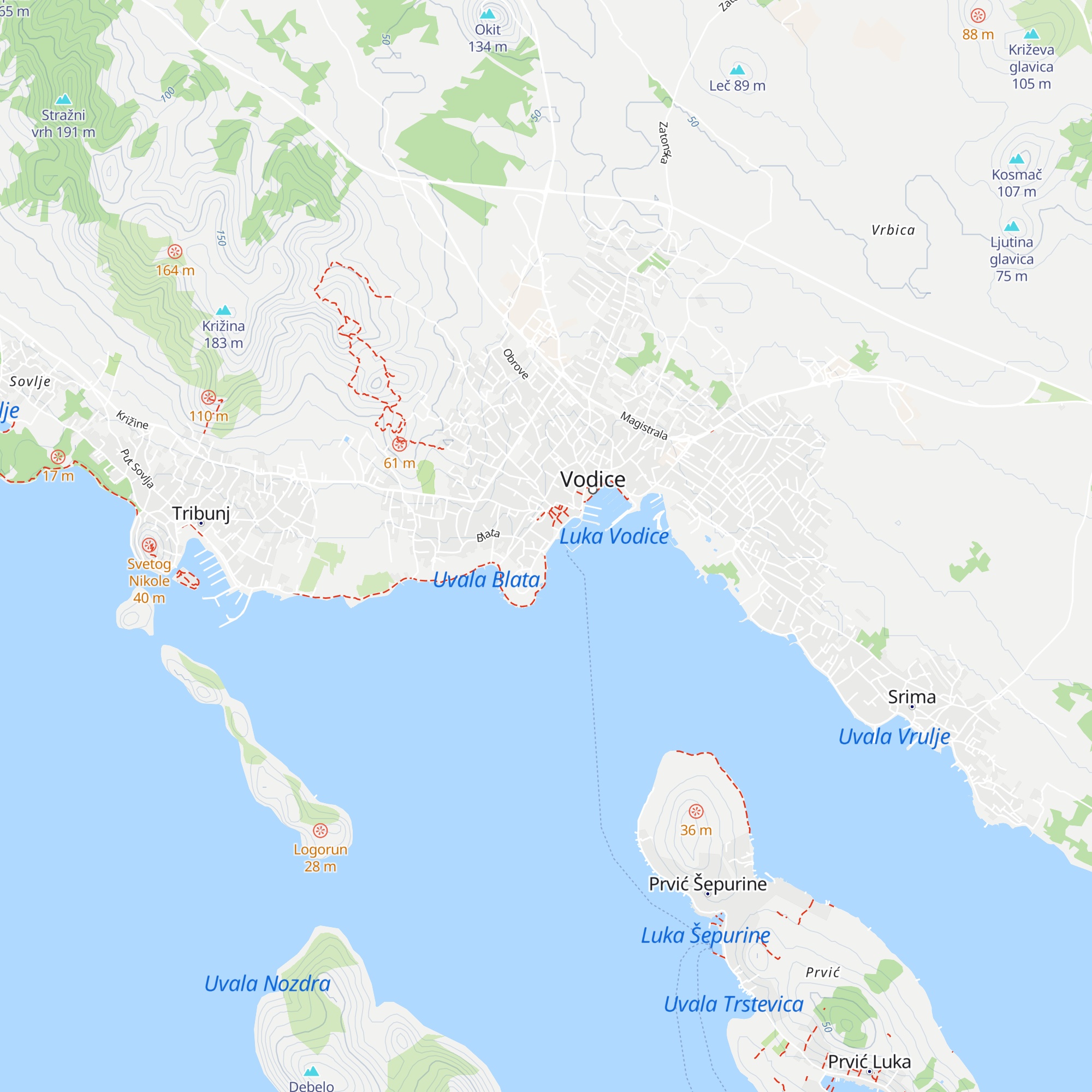 Turistička zajednica grada Vodica map