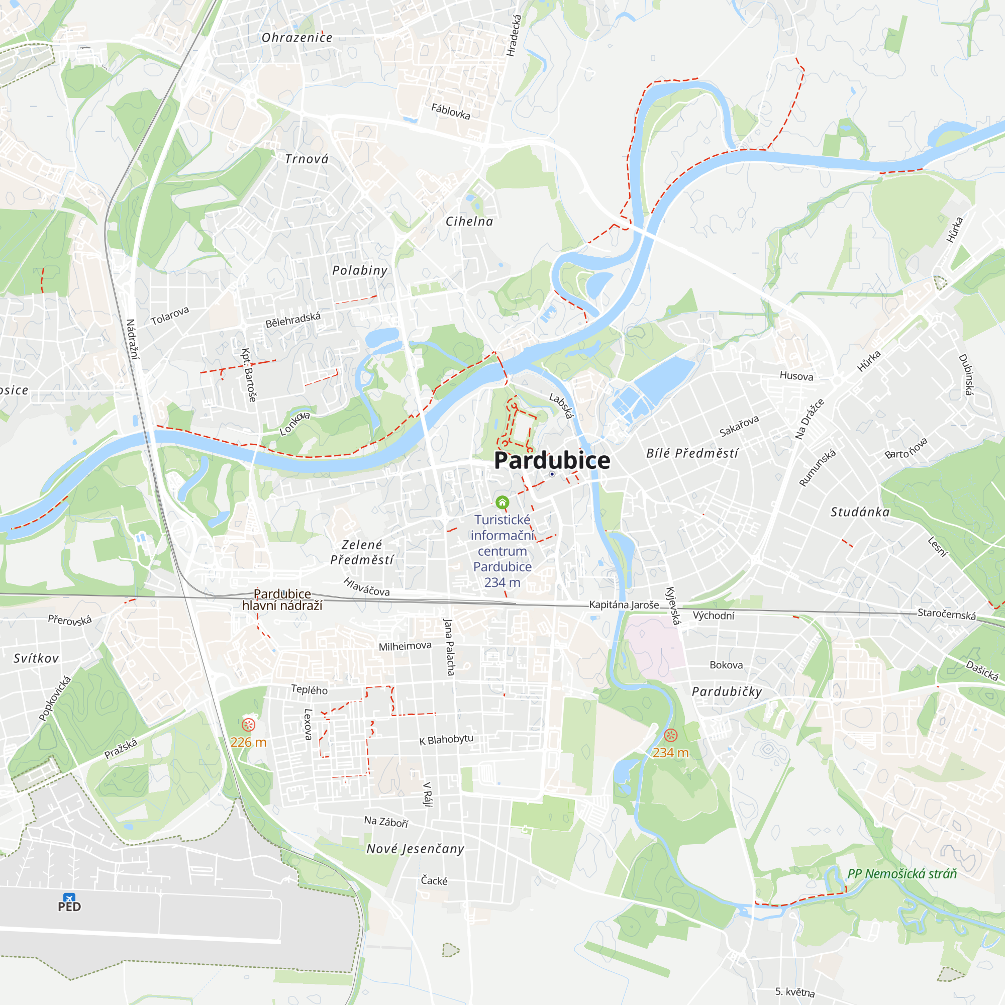 Turistické informační centrum Pardubice map
