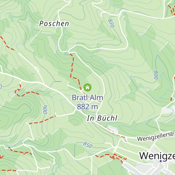 Map of Bratl Alm
