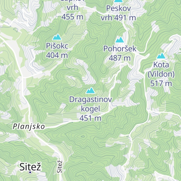 Map of Dragastinov kogel