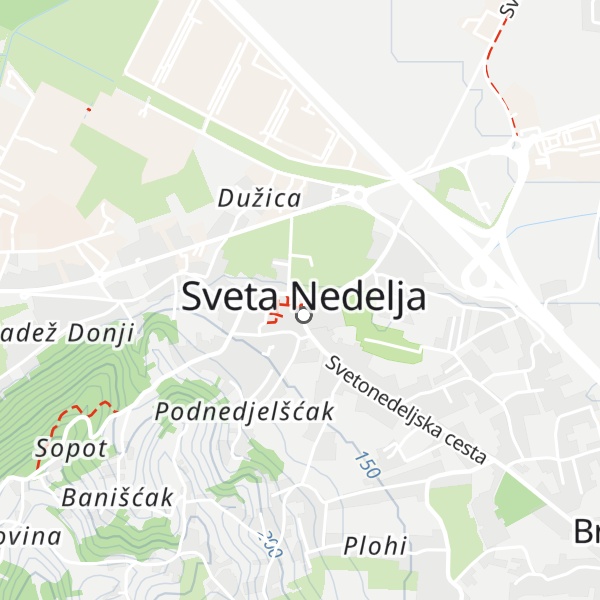 Map of Turistička zajednica Sveta Nedelja