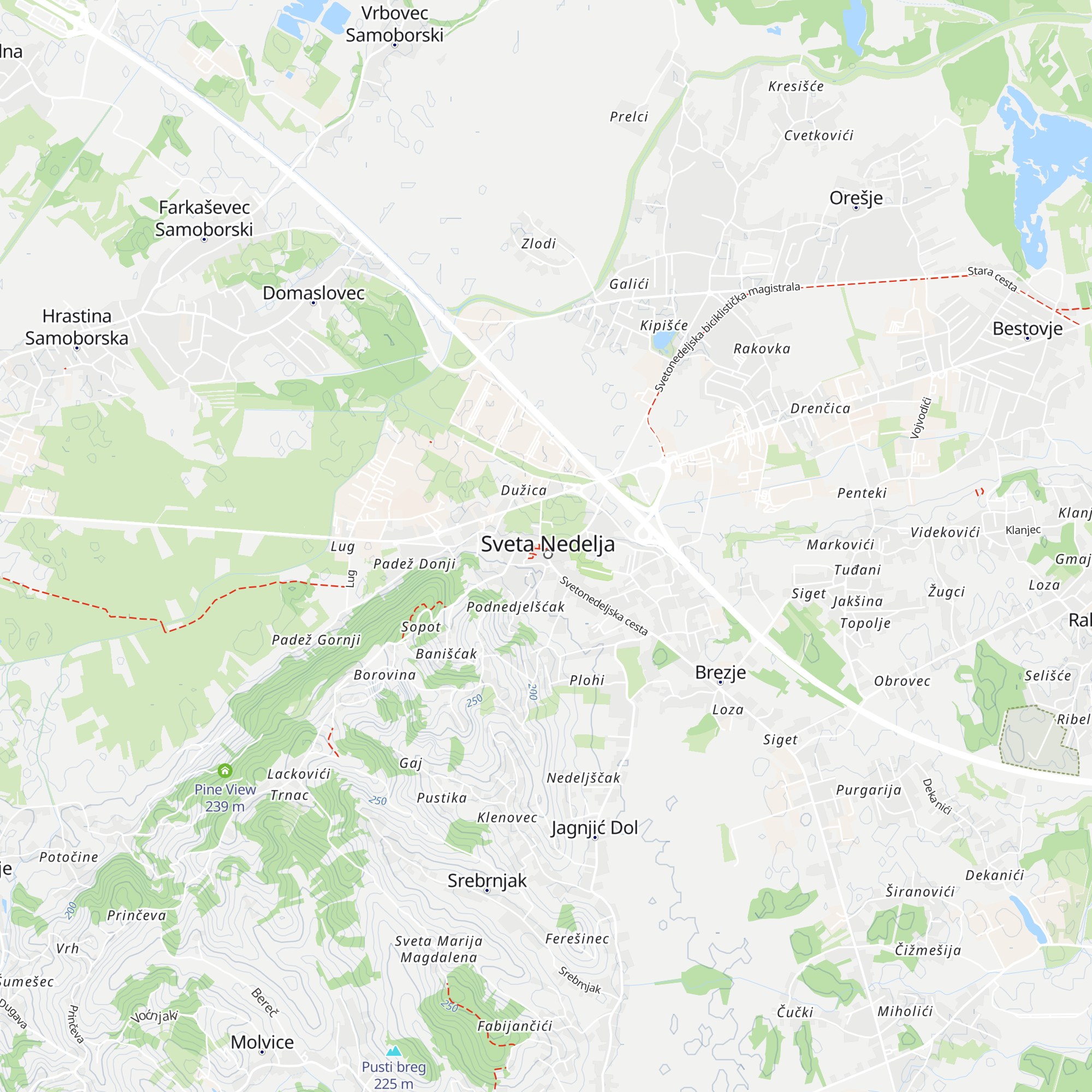 Turistička zajednica Sveta Nedelja map