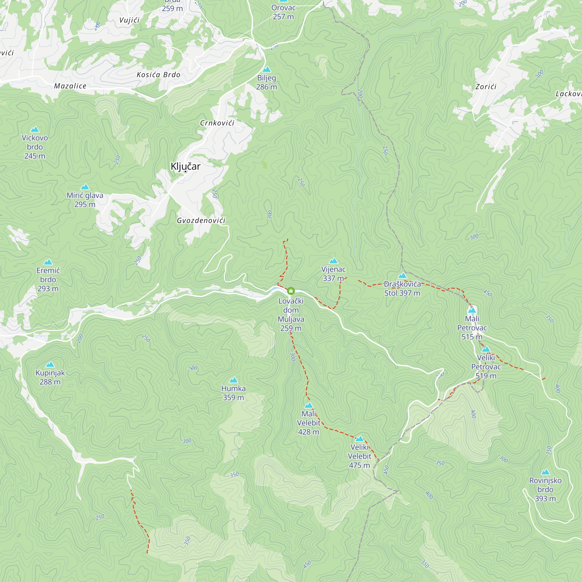 Lovački dom Muljava map
