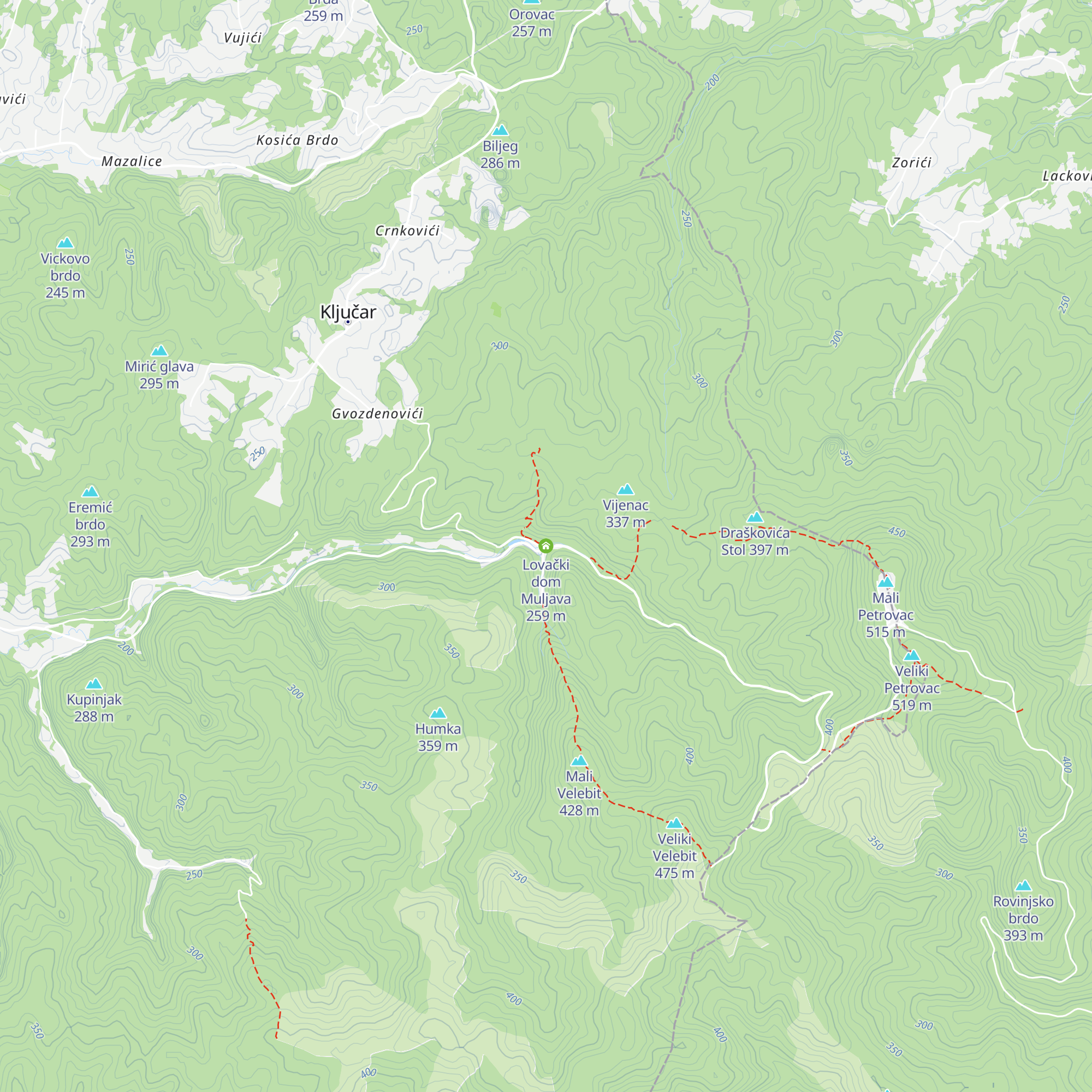 Lovački dom Muljava map