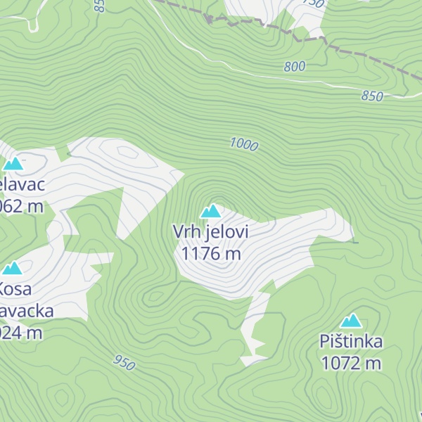 Map of Vrh jelovi