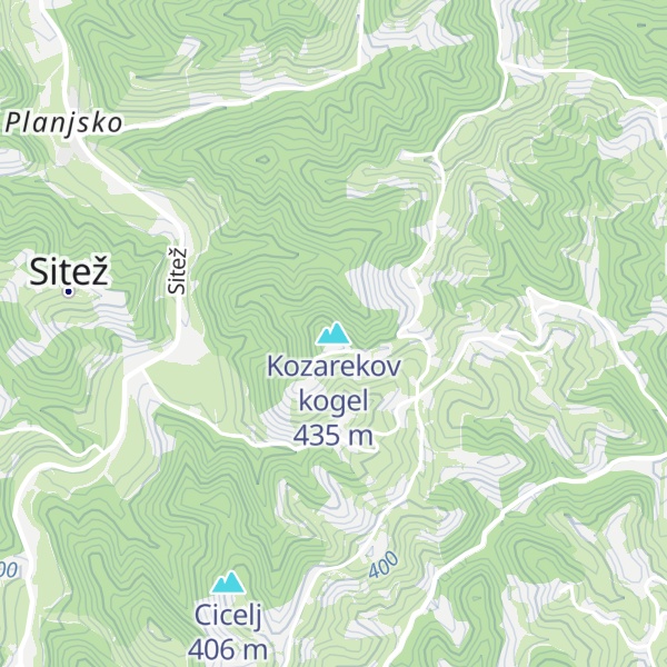 Map of Kozarekov kogel