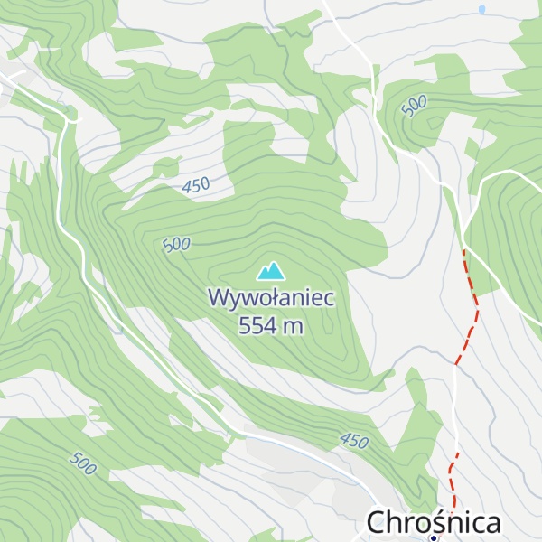 Map of Wywołaniec