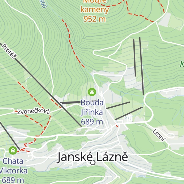 Map of Bouda Jiřinka