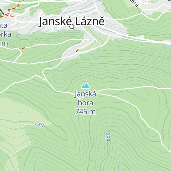 Map of Janská hora