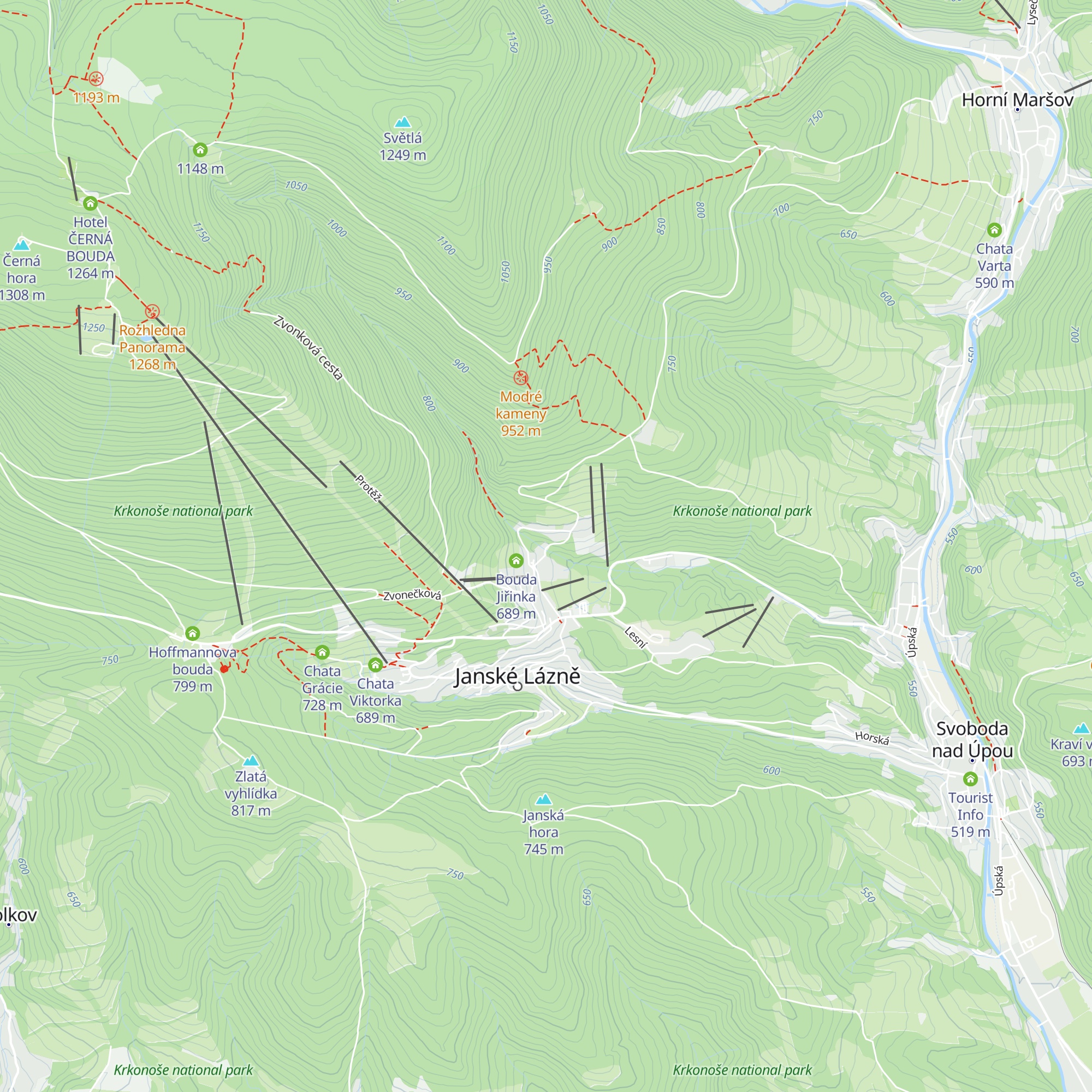Chata Tereza map