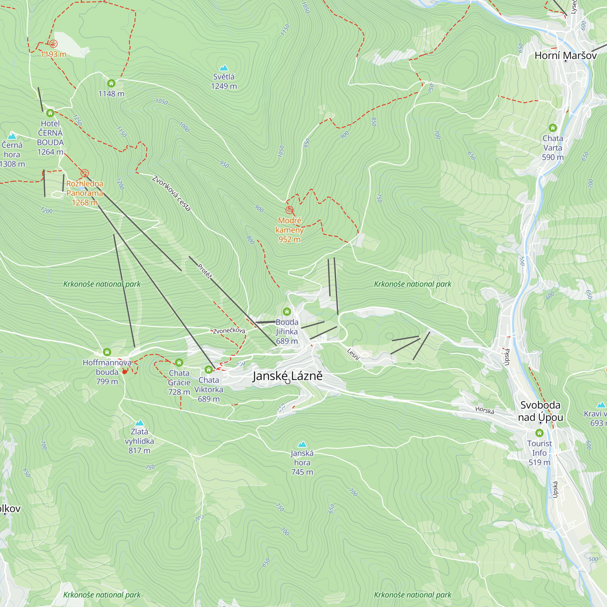 Chata Tereza map