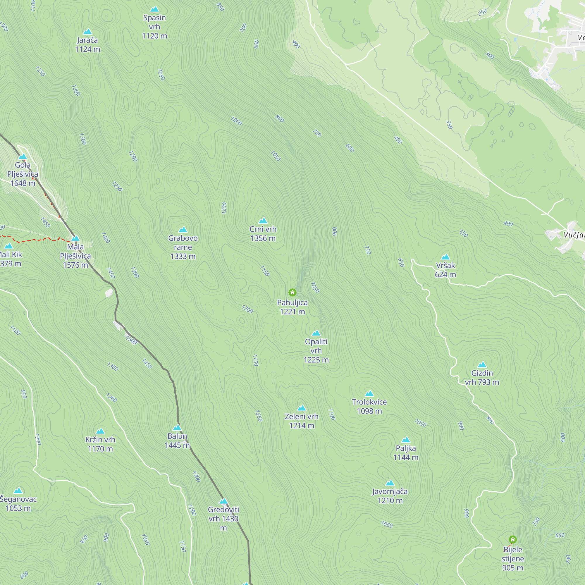 Pahuljica map