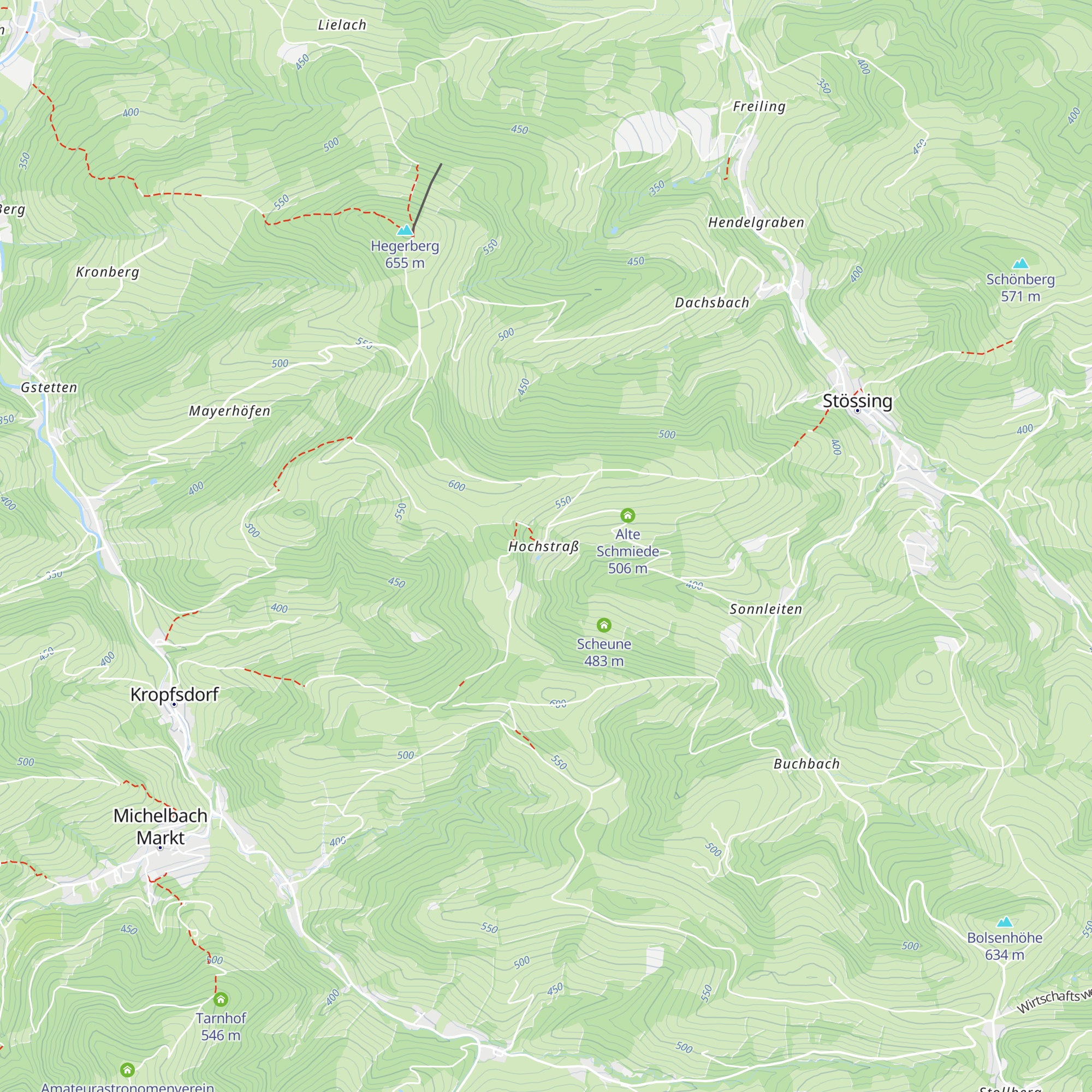 Refugium Hochstraß map