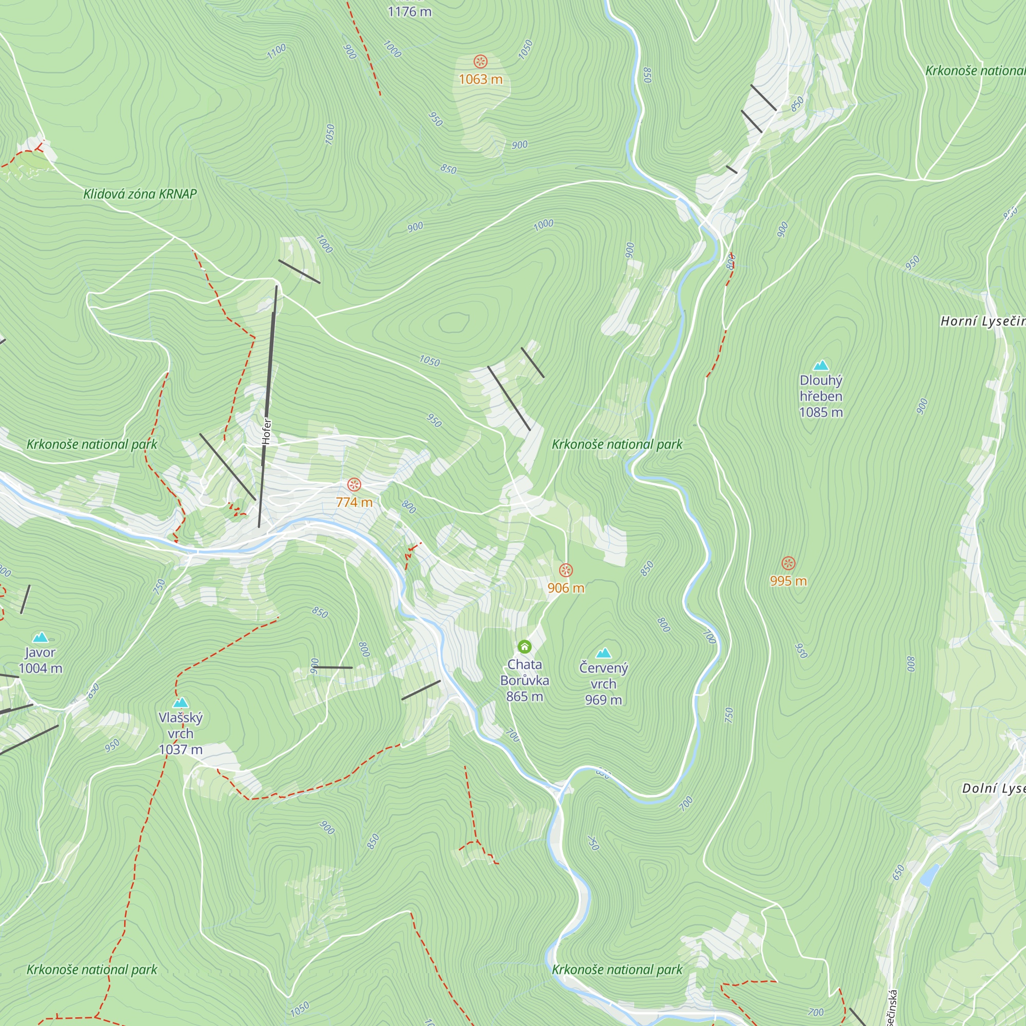 Bouda Míla map
