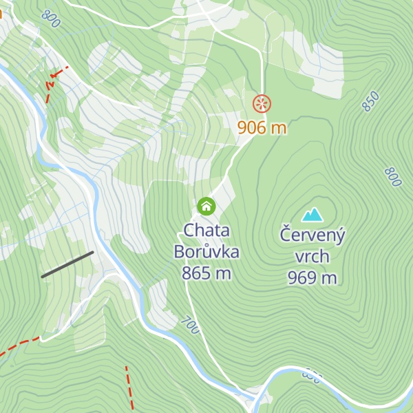 Map of Chata Borůvka