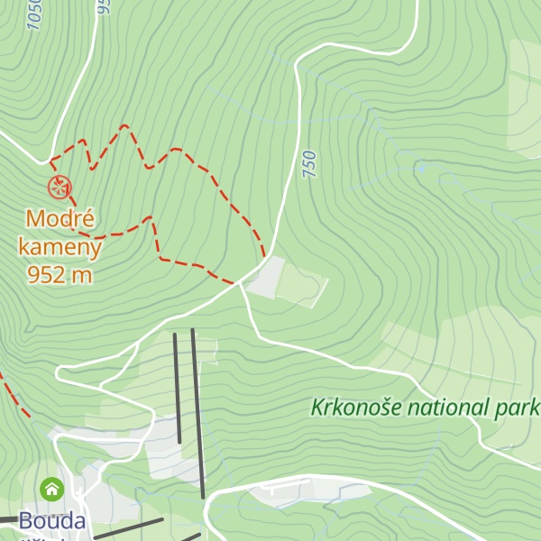 Map of Penzion Modrokamenná bouda