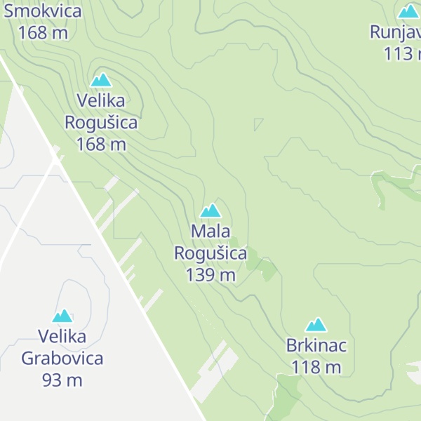 Map of Mala Rogušica